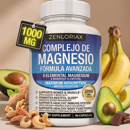Complejo de Magnesio ZENLORIAX · 8 Formas · 1000mg