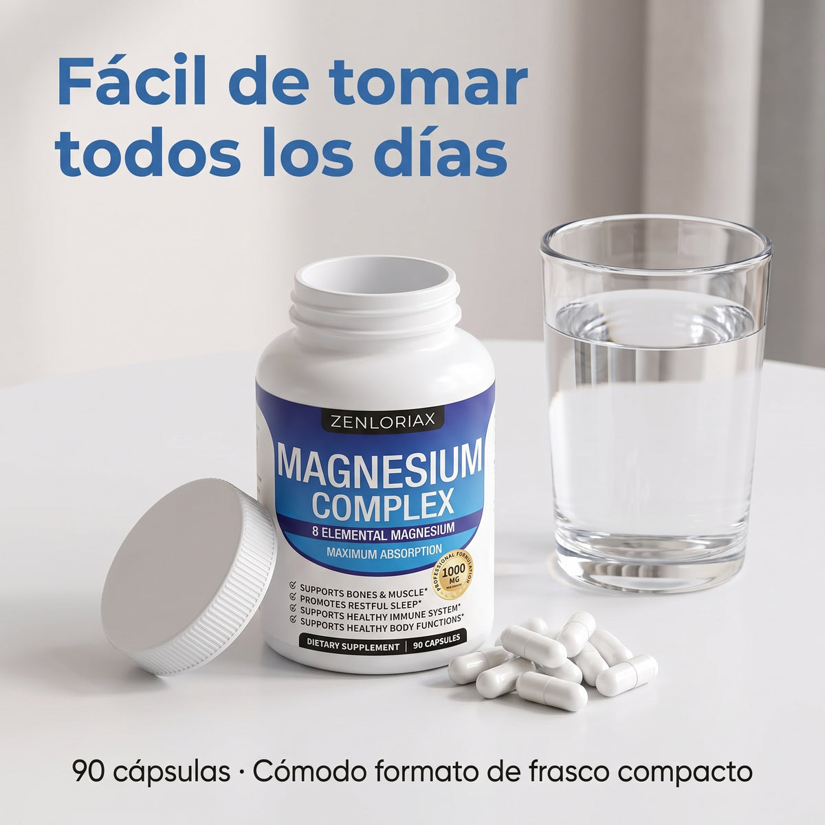 Complejo de Magnesio ZENLORIAX · 8 Formas · 1000mg