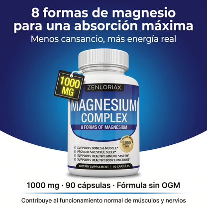 Complejo de Magnesio ZENLORIAX · 8 Formas · 1000mg